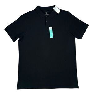 Mens Primark Black Short Sleeve Polo Shirt Size 2XL Recycled Cotton